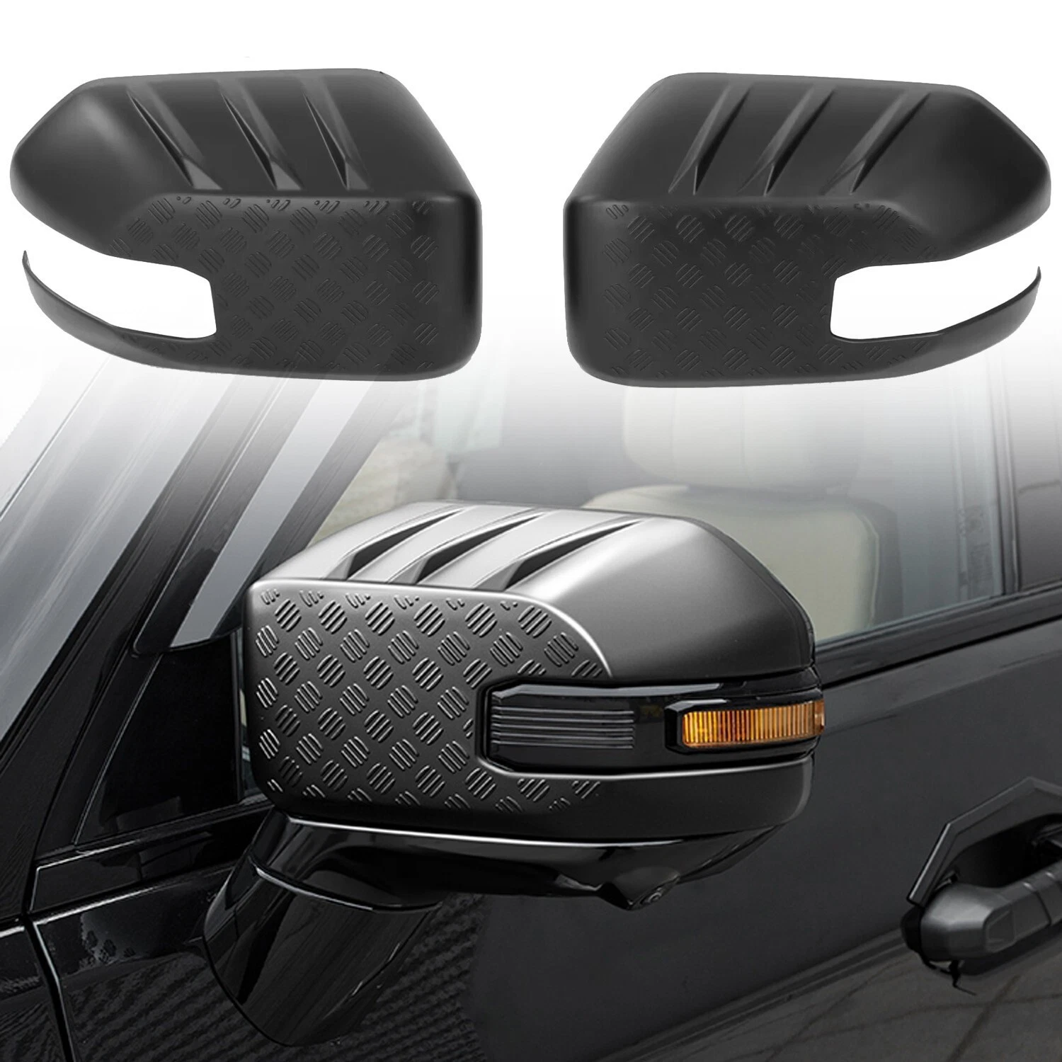 Matte Black Side Door Mirror Cover Trim 2pcs For Jetour Traveller T2 2023-2025