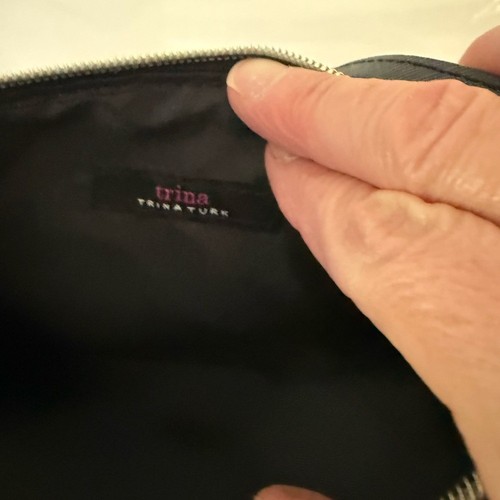 Trina Turk Floral Black and Pink Clutch. NWOT - Picture 4 of 5