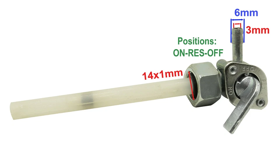 Gas Fuel Valve Petcock For Honda XL185S XL 185 1979-1981 Tap Switch 14mm Foto 2 de 4