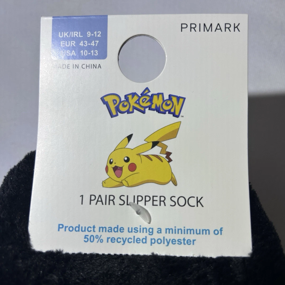 Pokemon X Primark Bulbasaur Polar Zapatilla Calcetines Acogedores Para Hombre Talla US 10-13 ¡NUEVO!
