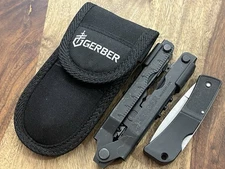 Gerber MP600 Blunt Nose Multitool w/Sheath & LST Knife SUPER NICE (Lot Of 2)