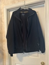 Lands End Vintage Squall Jacket Blue- Fleece Lined Full Zip Men  s Large Tall