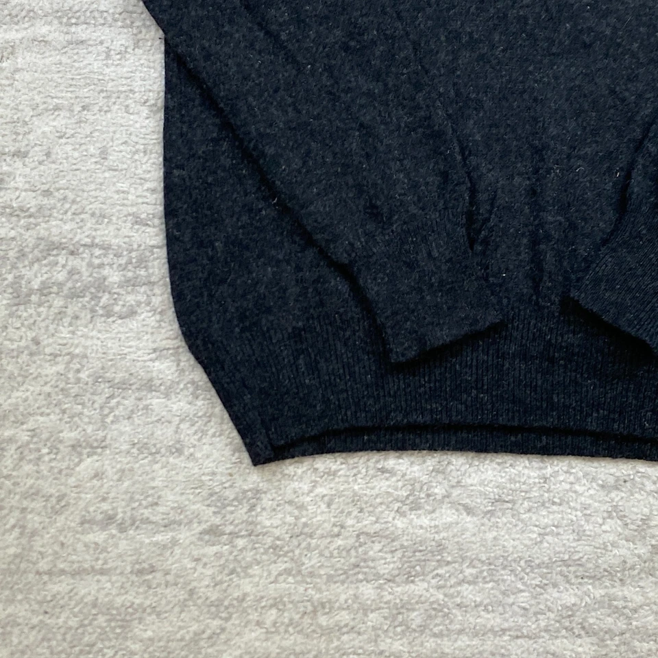 Valerie Stevens Cashmere Turtleneck Sweater Ladies Small Black Gray Prep Womens - Image 2 of 4