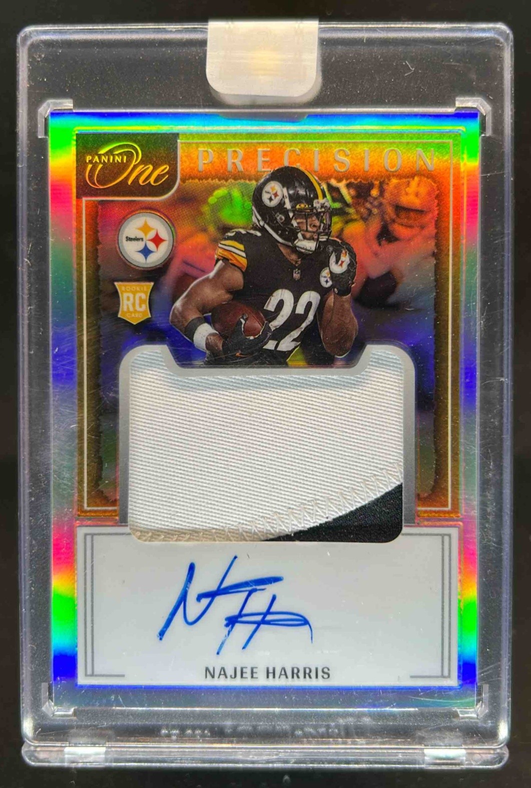 2021 Panini One Najee Harris RC Precision Rookie Patch Auto #42/49 Steelers
