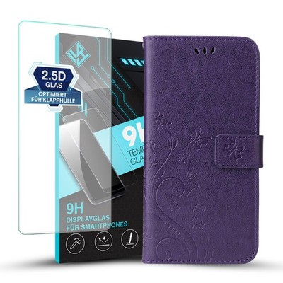 Handyhülle für Samsung Galaxy A26 5G Cover Klapp Case Tasche Blume Schmetterling