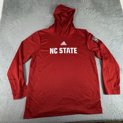 NC State Wolfpack Hoodie Team Issued Mens Large Red Lightweight Pullover Shirt