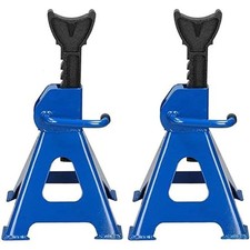 2Pcs Axle Stands Floor Jack Heavy Duty Lifting 3Ton Capacity Stand Car Caravan