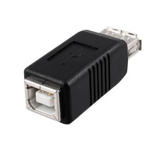 USB Printer Adapter Type to Type B Female Connector Black Silver