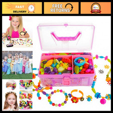 Jewelry Making Kit for Kids - 500pcs Pop Beads Set, Arts Crafts for Ages 4-8,