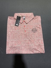 NWT MEN'S ADIDAS FAIRWAY JQ POLO, SIZE: XL, COLOR: PRELOVED SCARLET M9.3 