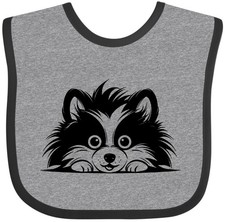 Inktastic Peeking Pomeranian Baby Bib Dog Cute Clothing Infant