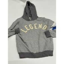 Gap Kids Hoodie Sweater Large 14/16 Gray Legend Spell Out Wool Blend