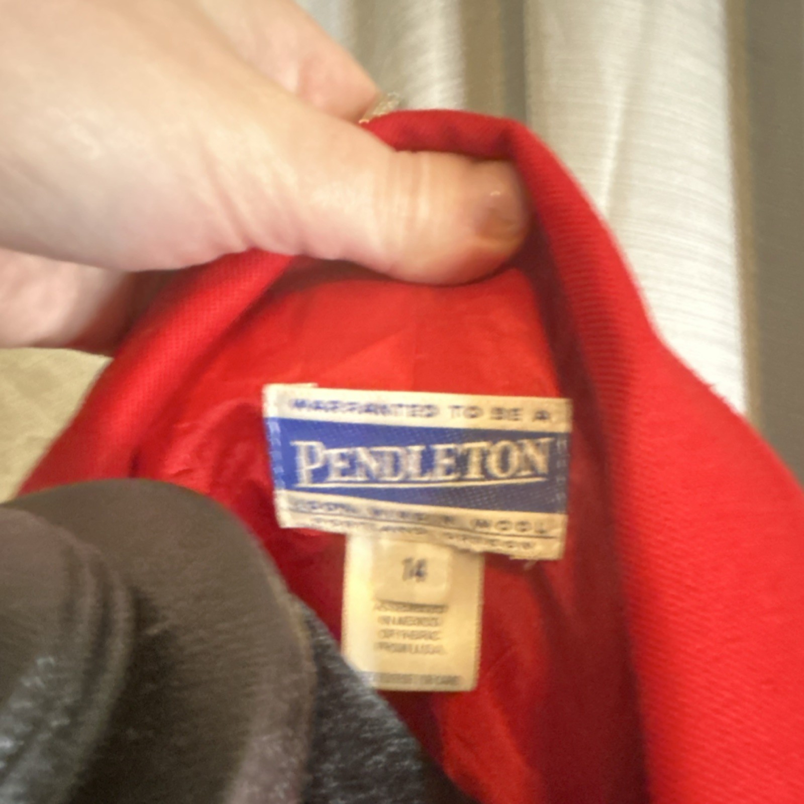 Pendleton Red Wool Double-Breasted Blazer Size 14… - image 2