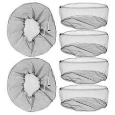 6Pcs Fan Mesh Covers Dustproof Black Polyester Washable Protective Fan Guard