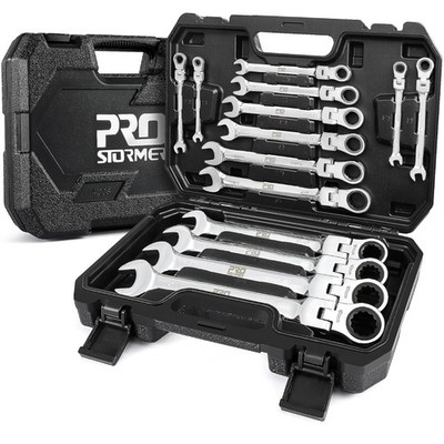 Prostormer 14pc Ratcheting Wrench Set SAE Flex