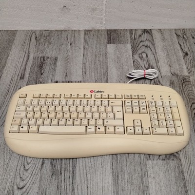 Original Labtec Standard PS/2 Wired Retro PC Desktop Keyboard / Model: Y-SM46