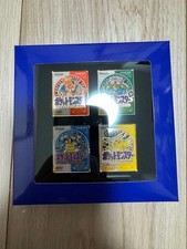 Pokemon Center Package Pin Badge Set of 4 Red Green Blue Yellow Game Boy Japan