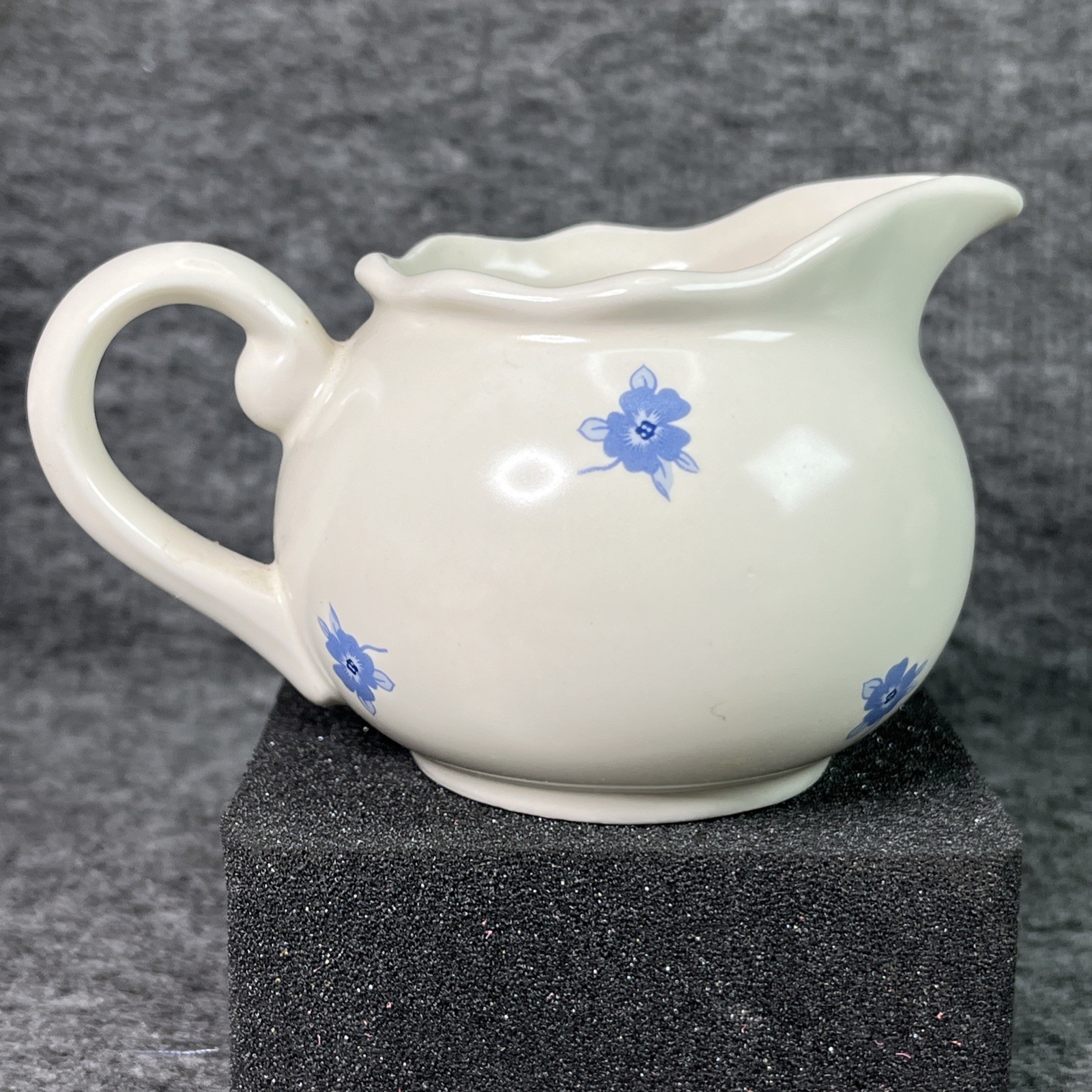 Crowning Touch Somerset Garden Creamer & Sugar Blue Roses 1980-90’s