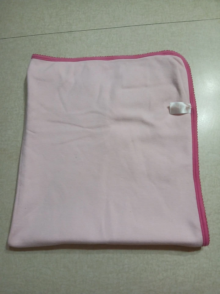 Manta bebé bebé algodón Baby B'gosh rosa pájaro gato Foto 2 de 3