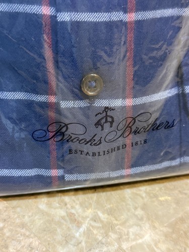 Brooks Brothers Shirt Mens Medium Plaid Button Down Cashmere Pocket - Picture 4 of 6