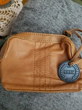 Wanderers Tan Venetian Card Wallet Double Zip Soft Leather