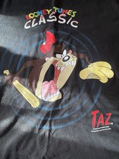 Vtg Men  s Shirt L Looney Tunes Taz 1993 Warner Bros Baseball