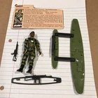 1983 GI JOE Ranger 'Stalker' w/gun & Card Manta Ray Windersurfer (incomplete)