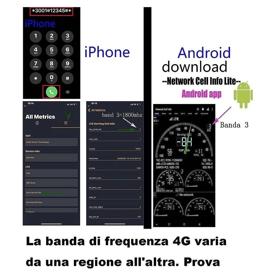 SET AMPLIFICATORE SEGNALE CELLULARE 2G 3G 4G LTE 900 1800 2100 MHZ DCS WCDMA GSM - Immagine 2 di 4