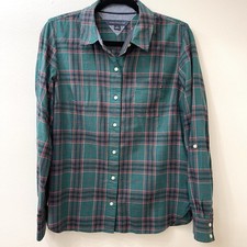Tommy Hilfiger Women's Long Sleeve Plaid Button Up NWT Small