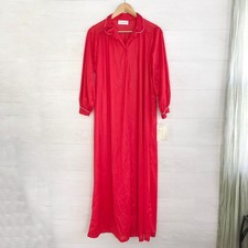 NWT Vintage San Souci Lingerie - Red semi-sheer nylon nightgown, S