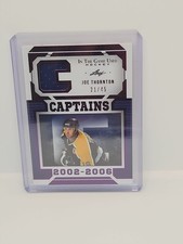 2022-23 Leaf In The Game Used Joe Thornton Captains Relics Purple Foil