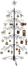 6.5 Ft Ornament Display Tree Stand 174 Hook Metal Christmas Tree