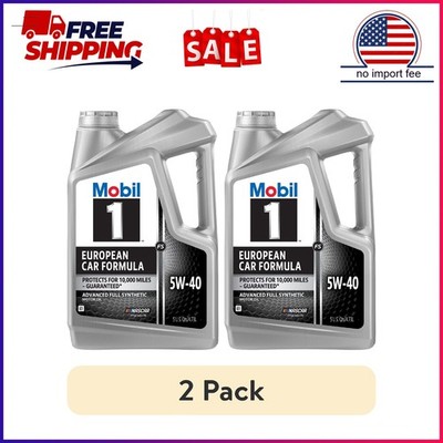 (2 pack) Mobil 1 FS European Car Formula Full Synthetic Motor Oil 5W-40, 5 Quart