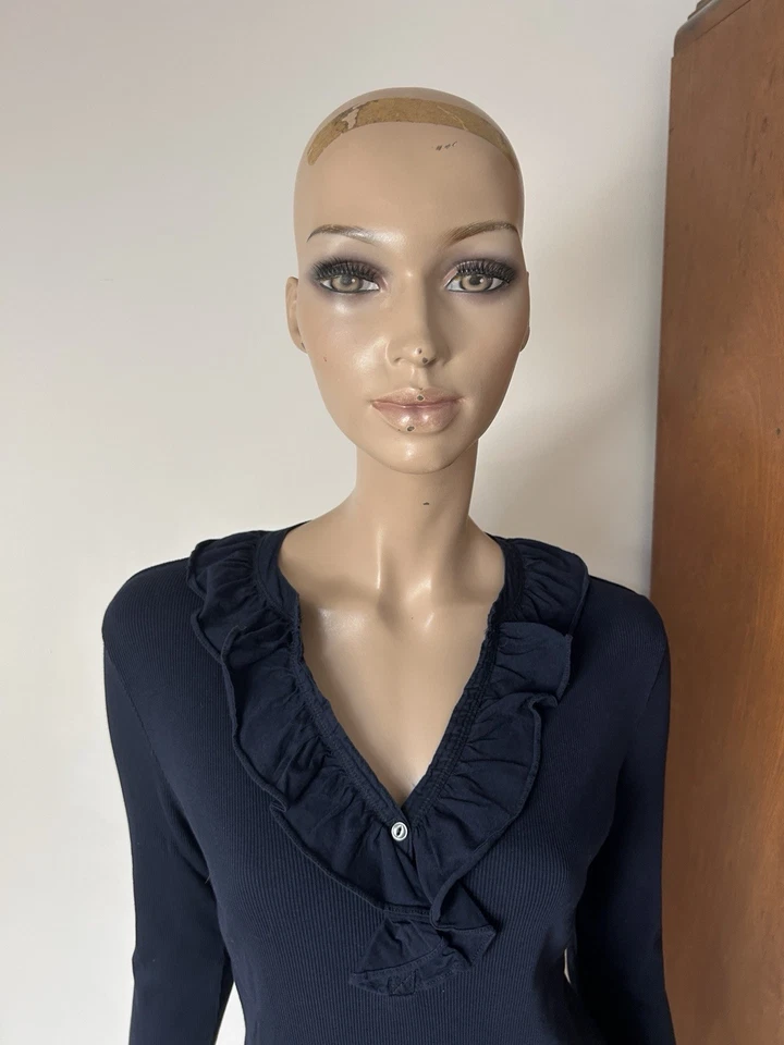 top t-shirt manches 3/4 Lauren Ralph Lauren bleu marine taille S - Photo 3/4