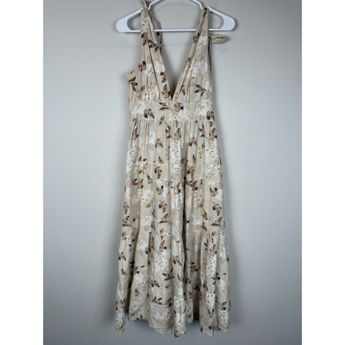 green linen summer dress Linen Wrap Dress - Midi Length, Perfect for Summer & Special Occasions - Dark Green - XL main image 0