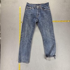 Vintage Levis 501 Jeans Mens Blue Selvedge LVC Straight Button Fly Fits 28x29