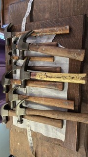 2nd Lot Vintage And Antique Wood Handled Claw Hammers True Temper Stanley Etc