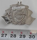 ROMANIA Police hat shield,  thin metal — photo 2