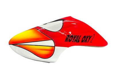 Oxy 2 Canopy Royal Scheme Painted Fiberglass Canopy for Oxy2 RC Helicopter￼