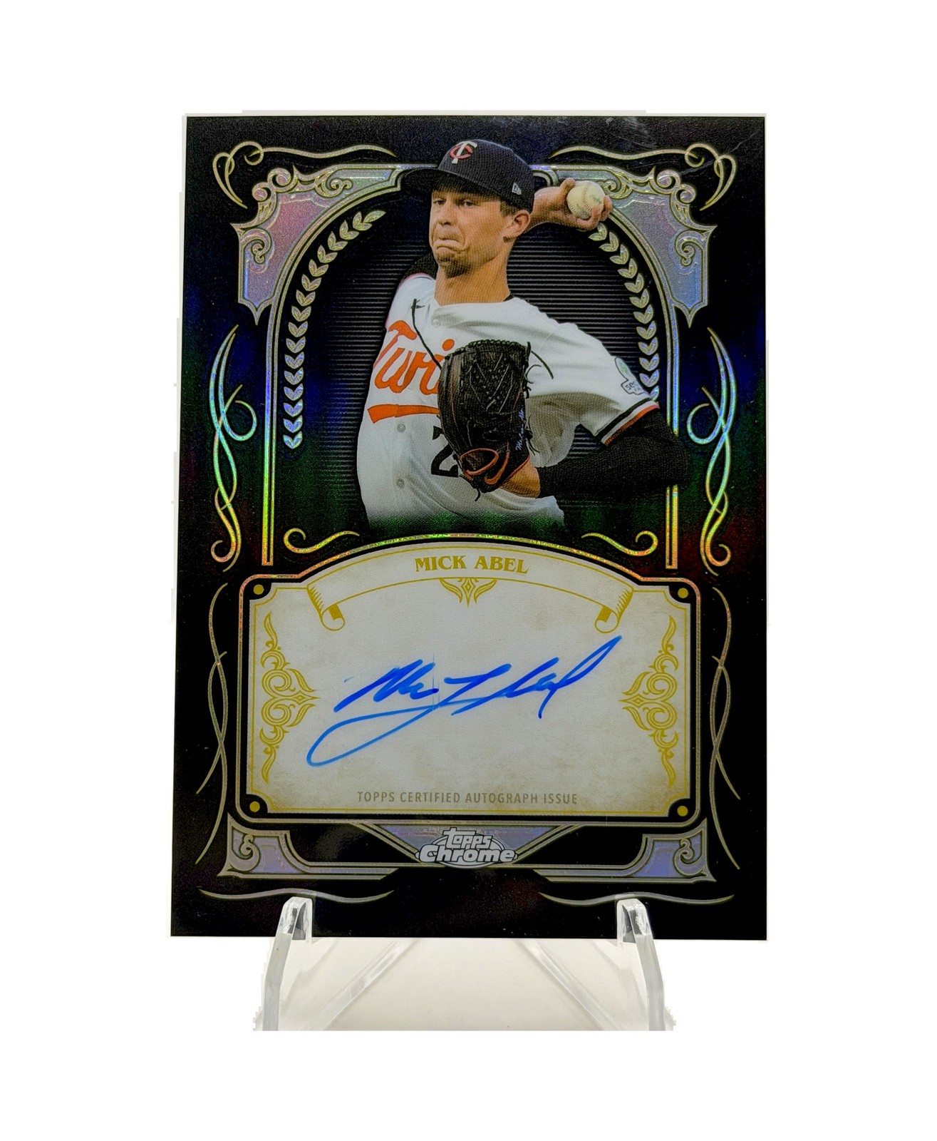 MICK ABEL 2026 Topps Chrome Ink Strokes Gold Refractor ON CARD AUTO Twins #IS-MA