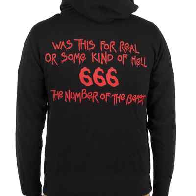 Iron Maiden Sweat-Shirt À Capuche Number Of The Beast - Logo Vintage Faded Edge