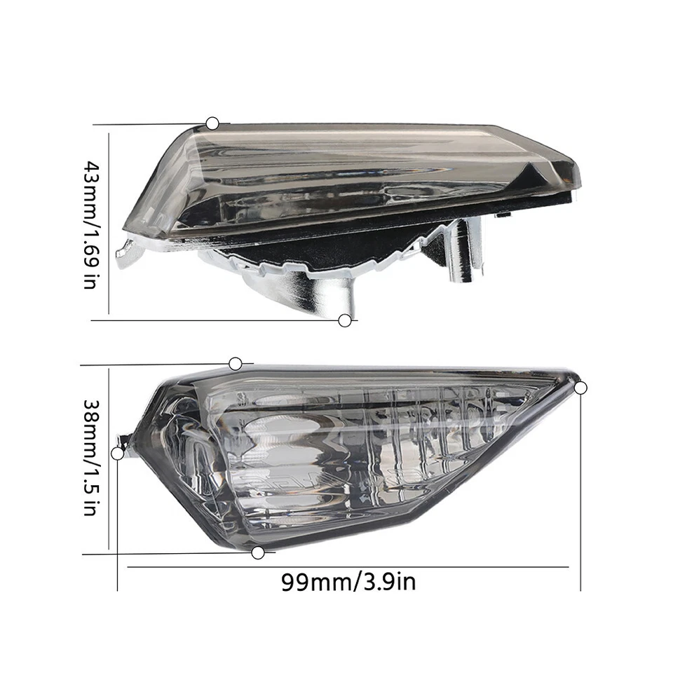 Cubierta de lente indicador de señal de giro trasero para KAWASAKI Ninja 250 400 500 650 1000 Foto 2 de 4