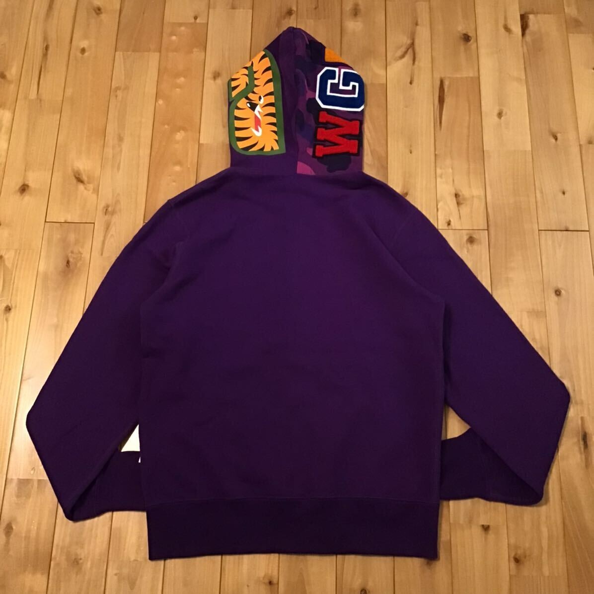 BAPE Purple camo shark full zip hoodie A Bathing Ape Size L