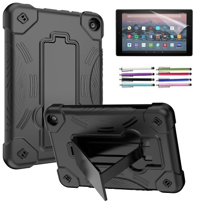 For Amazon Fire 7 2022 (12th Gen) Hybrid Shockproof Kickstand Hard Case Cover