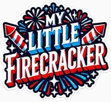 My Little Firecracker Sticker Decal Fireworks patriotic 4th of July