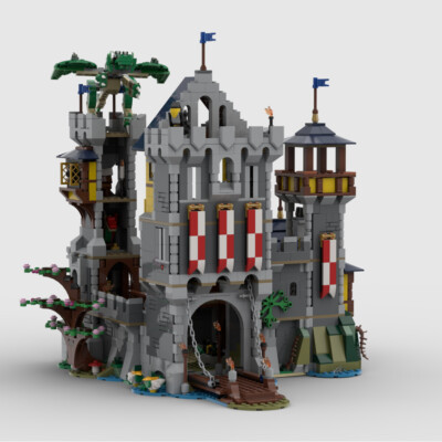 Medieval Castle - 31120 Set Alternative Build with Interior MOC 2468 Pieces 