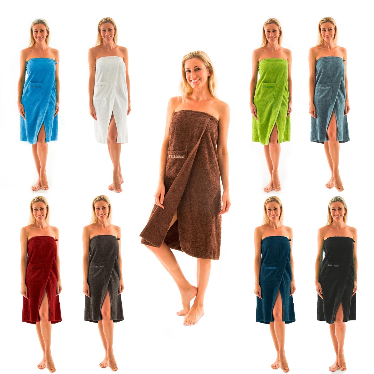 Umllpet Saunakilt Herren - 100% Baumwolle, Verstellbar Mit Geheimtasche