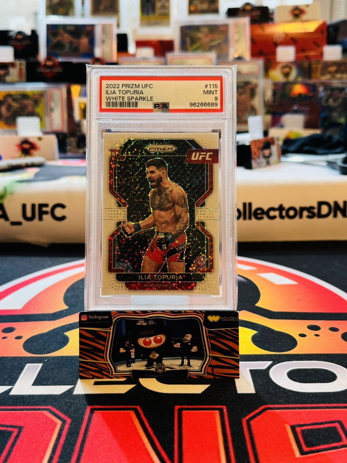 2022 Panini Prizm UFC White Sparkle Ilia Topuria #115 RC Rookie