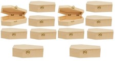 ONE DOZEN 12 - 6" Wooden Coffins Halloween, Funeral, Pet, Storage, Unfinished