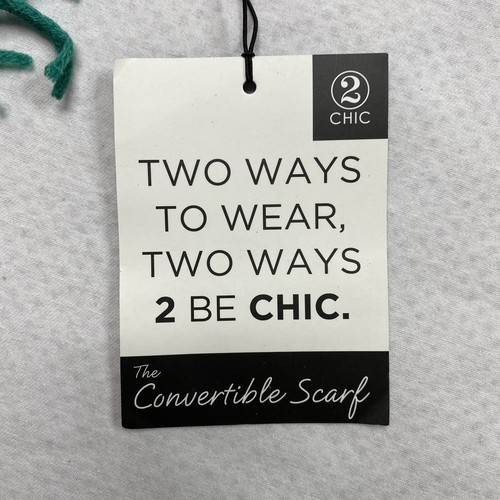 2 Chic Womens Scarf One Size Green Fringe Open Knit Soft Multifunctional NEW - Picture 11 of 13